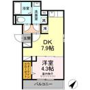 ウィングス(1DK/1階)の間取り写真