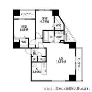 WELLZ N5(2LDK/11階)の間取り写真