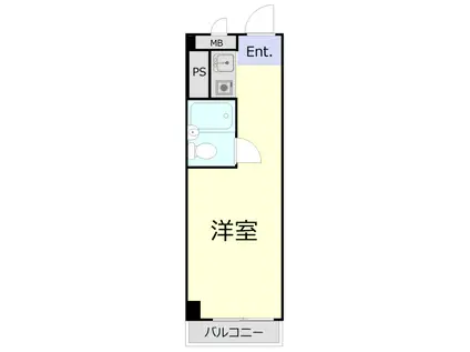 五反田ダイヤモンドマンション(ワンルーム/6階)の間取り写真