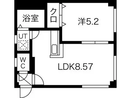 シャネル麻生壱番館(1LDK/2階)の間取り写真