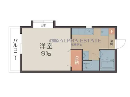 レジェンドミレイ(1K/4階)の間取り写真