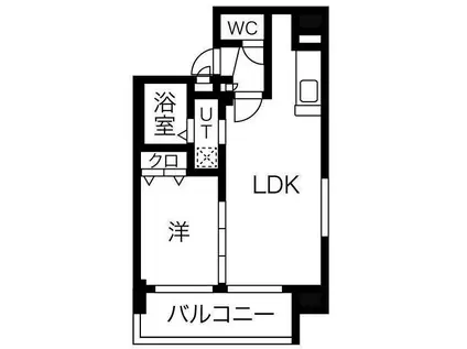 ハーモニーコート東札幌(1LDK/6階)の間取り写真
