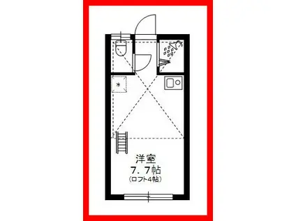 クレセール田端(ワンルーム/2階)の間取り写真
