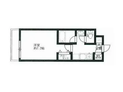 HF駒沢公園レジデンスタワー(1K/3階)の間取り写真