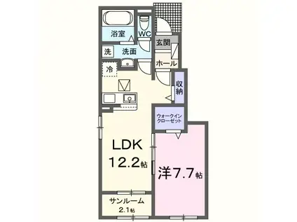 テライオ 村前(1LDK/1階)の間取り写真