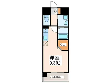 ホワイトステージ水前寺公園(ワンルーム/2階)の間取り写真