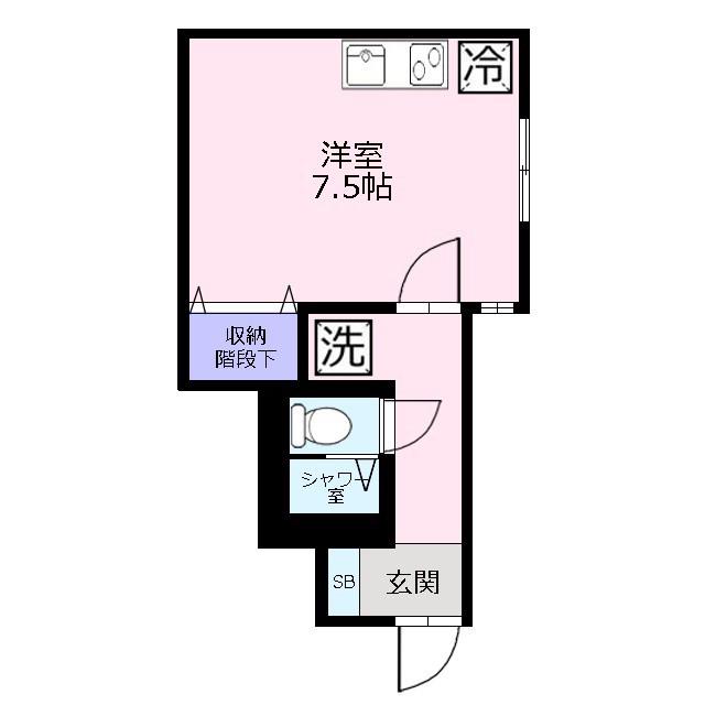 エスカレラ上福岡(ワンルーム/1階)の間取り写真