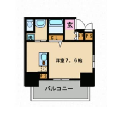 プレサンス心斎橋ラヴィ(1K/4階)の間取り写真