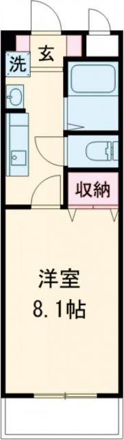 サンモール(1K/2階)の間取り写真