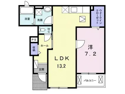 ソレイユ(1LDK/1階)の間取り写真