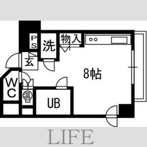 FROM・A(ワンルーム/2階)の間取り写真