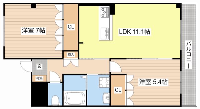 STグランデ(2LDK/2階)の間取り写真