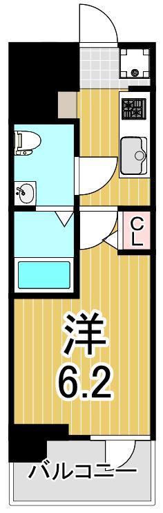 SHOKEN RESINDENCE 亀有(1K/12階)の間取り写真