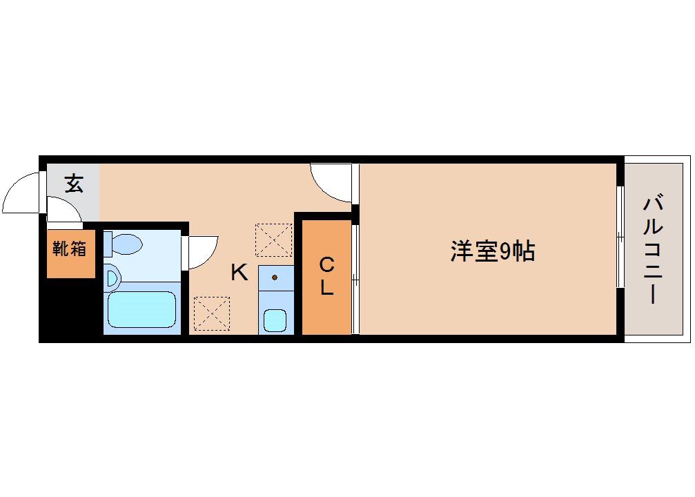 ニュー更科ビル(1K/2階)の間取り写真