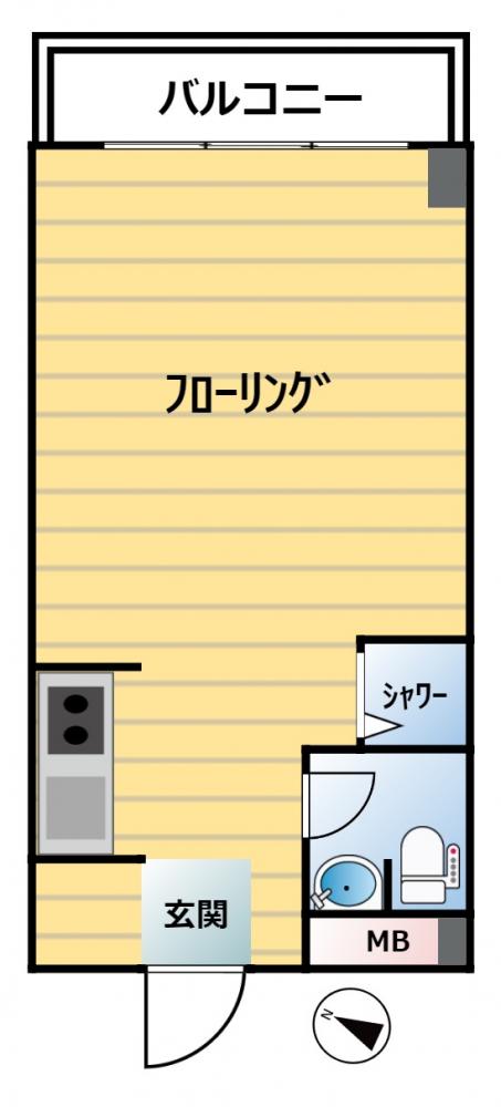 飯田橋ハイタウン(ワンルーム/3階)の間取り写真
