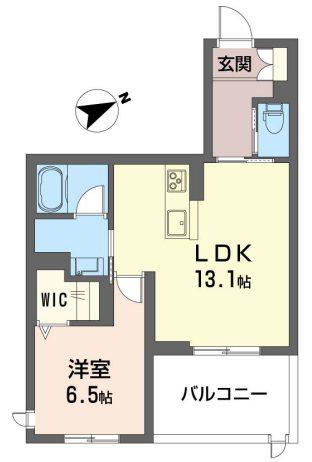 並木ハーミテイジK(1LDK/1階)の間取り写真