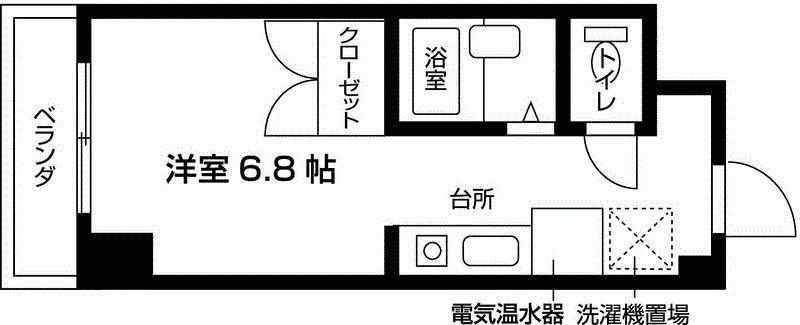 カレッジハイツディグニティー(1K/4階)の間取り写真