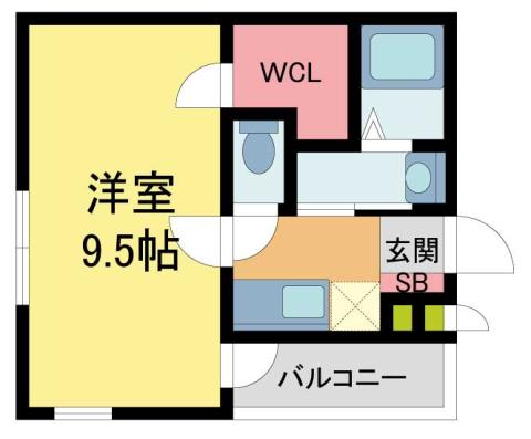フジパレス宝塚南VI番館(1K/2階)の間取り写真