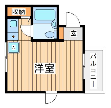 プレンディ宮前平(ワンルーム/3階)の間取り写真