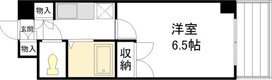 AXIS舟入(1K/7階)の間取り写真
