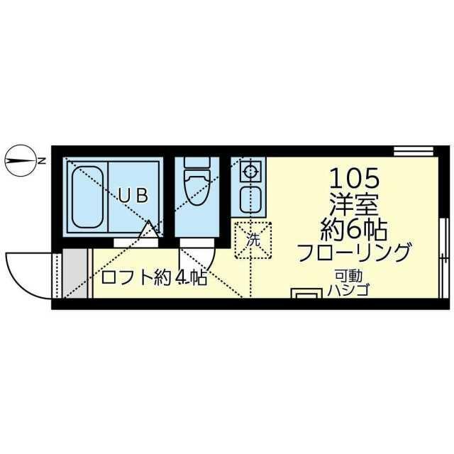ユナイト天王町アディッティア(ワンルーム/1階)の間取り写真
