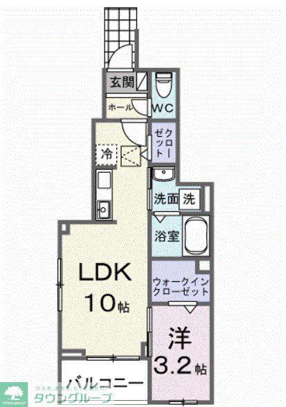 ブランルミエール(1LDK/1階)の間取り写真
