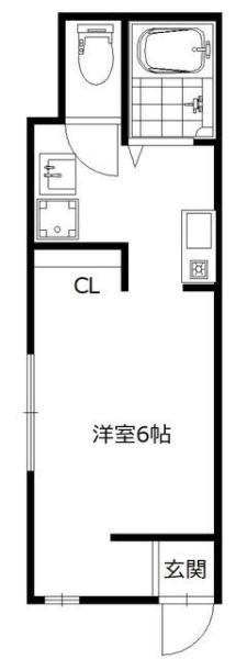 リベルテ横濱(1K/1階)の間取り写真