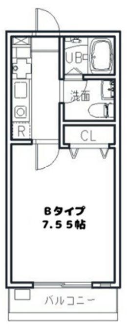 アルファ行徳(1K/1階)の間取り写真