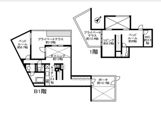 FUKASAWA SPACE9(3LDK/1階)の間取り写真