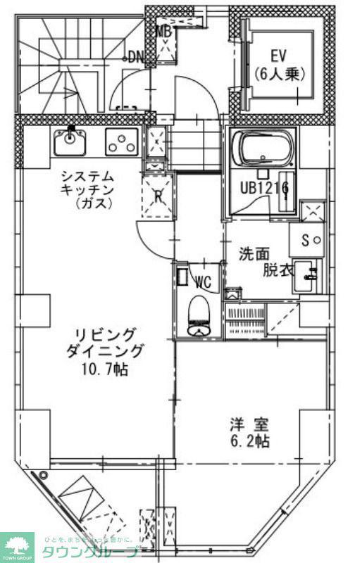 ラスパシオ蔵前レジデンス(1LDK/7階)の間取り写真