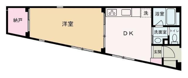 IMPLEOS池袋椎名町(1DK/1階)の間取り写真