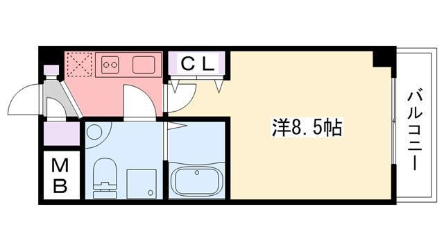 セレニテ甲子園(1K/3階)の間取り写真
