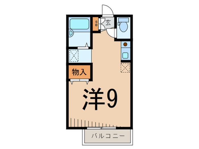 ローツェ(ワンルーム/2階)の間取り写真
