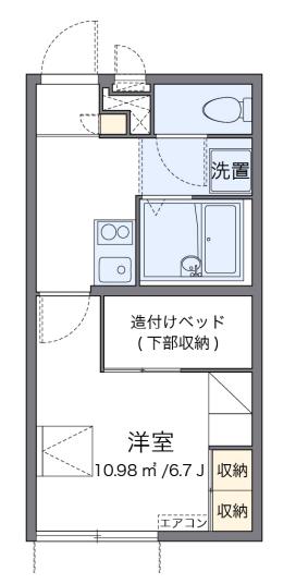 京王相模原線 京王多摩川駅 徒歩12分 2階建 築18年(1K/2階)の間取り写真