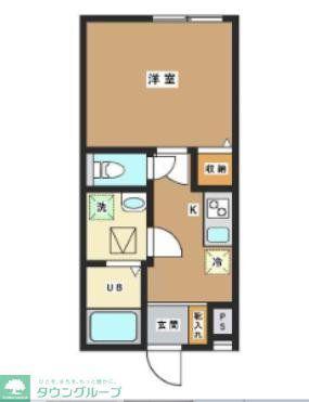 SAZANKA(1K/1階)の間取り写真