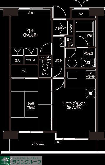 ステラメゾン武蔵小山(2DK/1階)の間取り写真