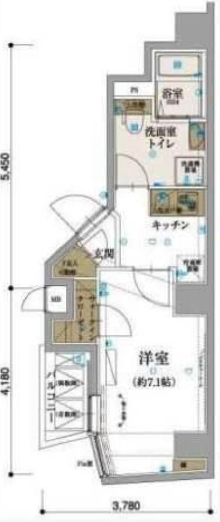 リヴシティ文京春日(1K/10階)の間取り写真