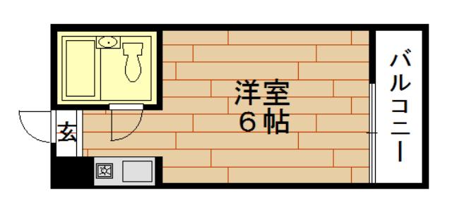 DO九条II(ワンルーム/3階)の間取り写真