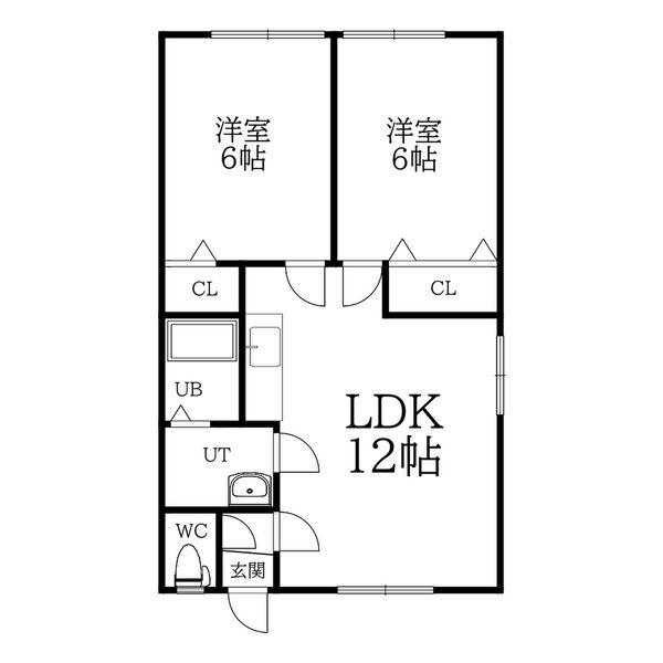 寿住ハイツ(2LDK/2階)の間取り写真