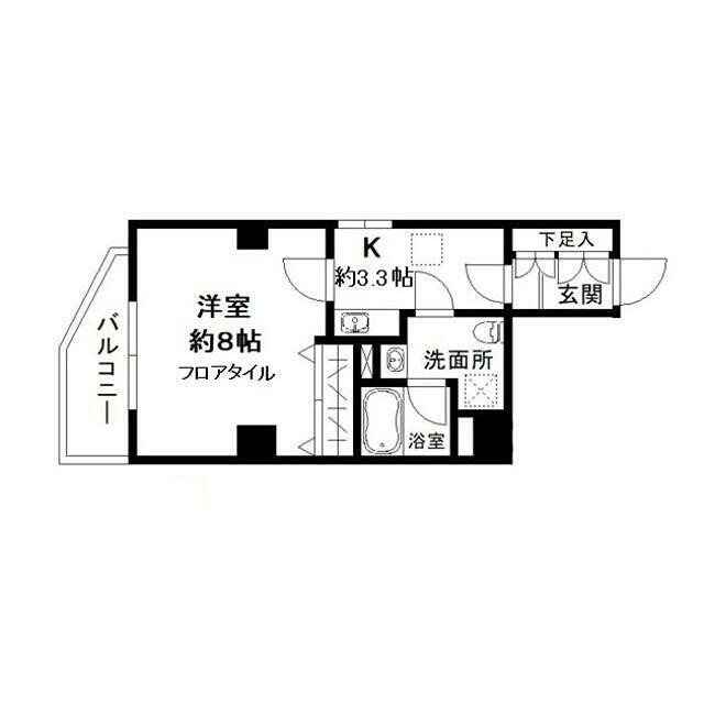 サンアリーナ二子新地DUO(1K/5階)の間取り写真