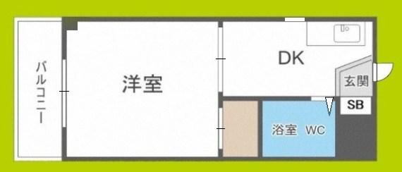 STEADY三国本町(1K/4階)の間取り写真