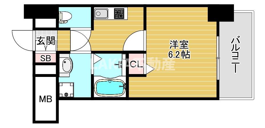 セイワパレス真田山公園南(1K/11階)の間取り写真