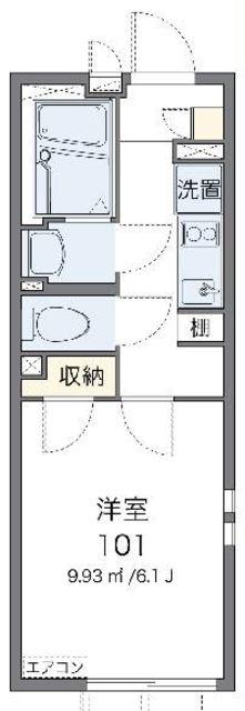 クレイノシャーロック ホーム(1K/2階)の間取り写真