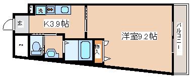 シャーメゾン三宮(1K/3階)の間取り写真