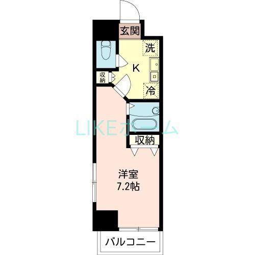 マイナビSTAY船橋本町(1K/3階)の間取り写真