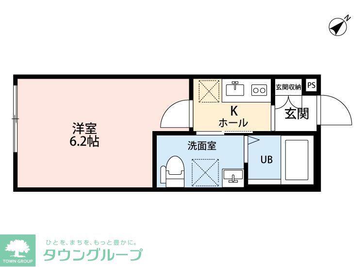COPPER HOUSE(1K/1階)の間取り写真