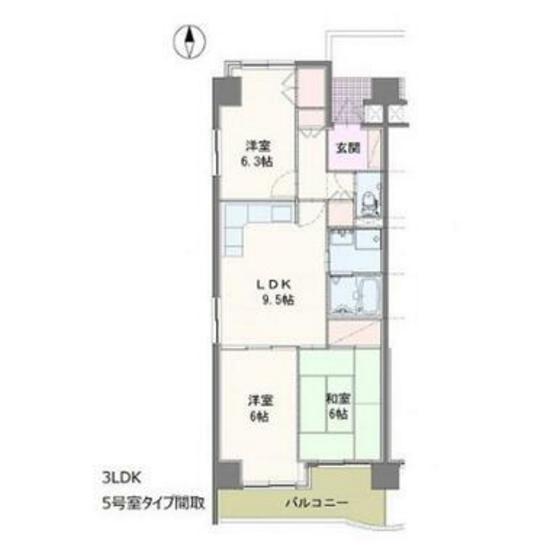 セントラルパレス(3LDK/10階)の間取り写真