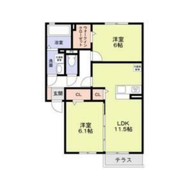 CIEL MARAIS(2LDK/2階)の間取り写真