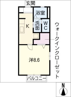 SORT-小塚(1K/1階)の間取り写真