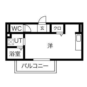 プルミエプランタン(ワンルーム/3階)の間取り写真
